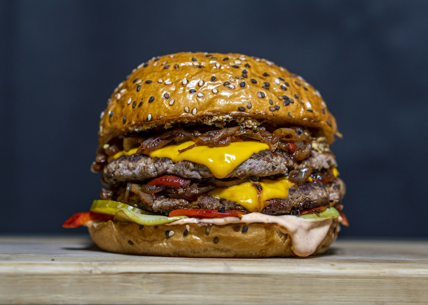 Double patty cheeseburger