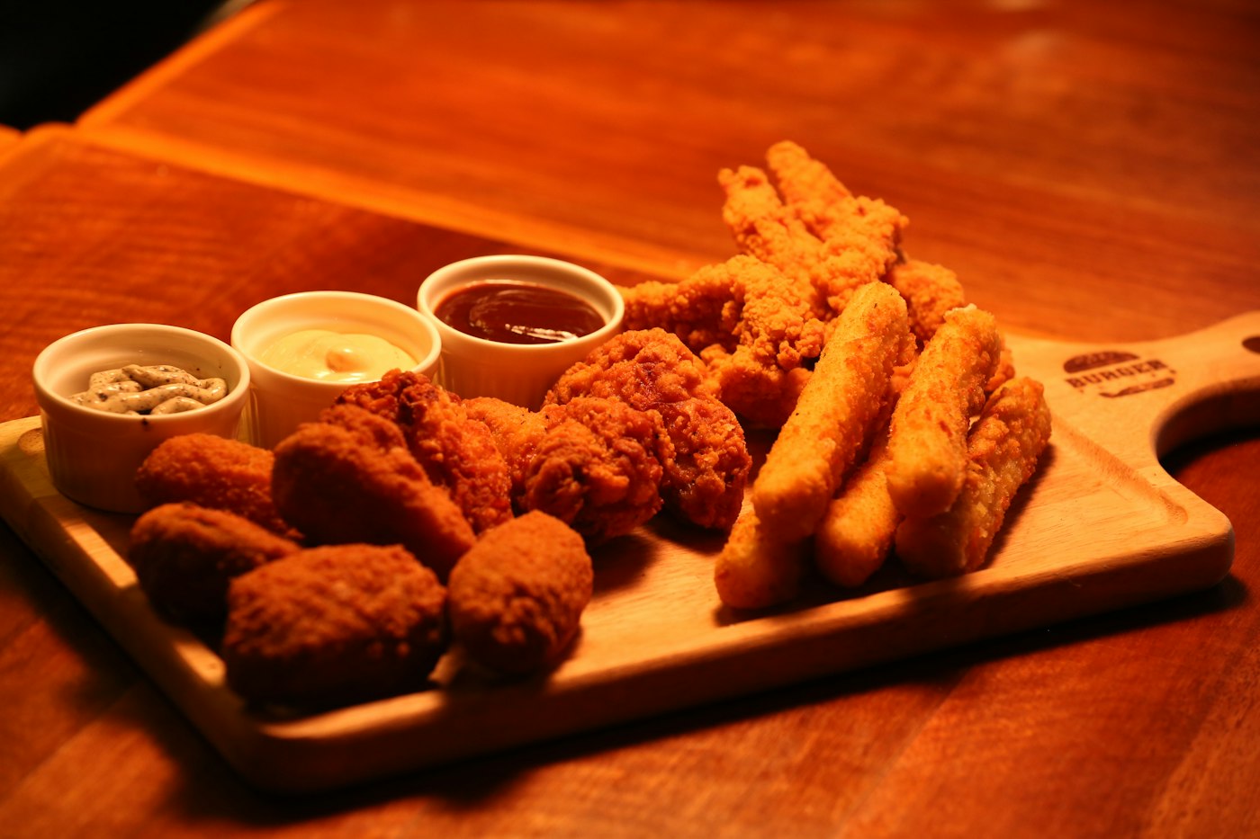 Chicken tenders with dipping sauces