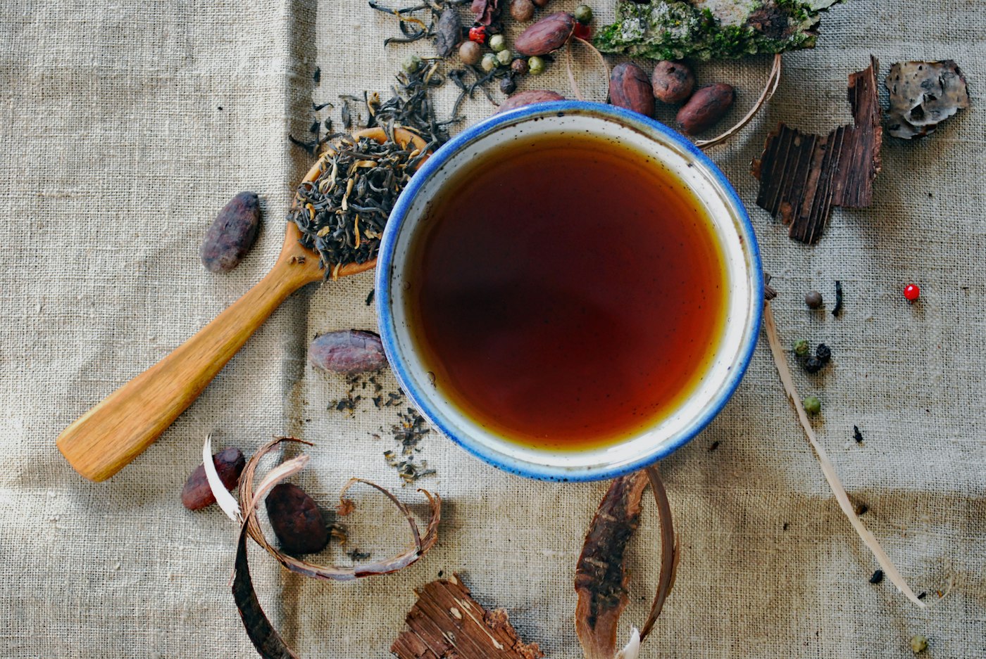 Herbal tea with dried botanicals